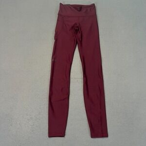Under Armour Womens XST Hi Rise Full Length Leggings Maroon Red Compression NWT